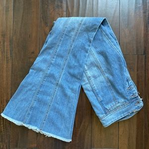 Free People Flare Denim Fray Bell Bottom Jeans